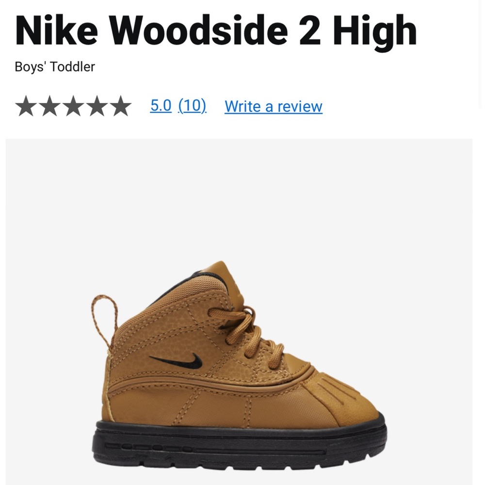Toddler boy Nike boot. Nike woodside
